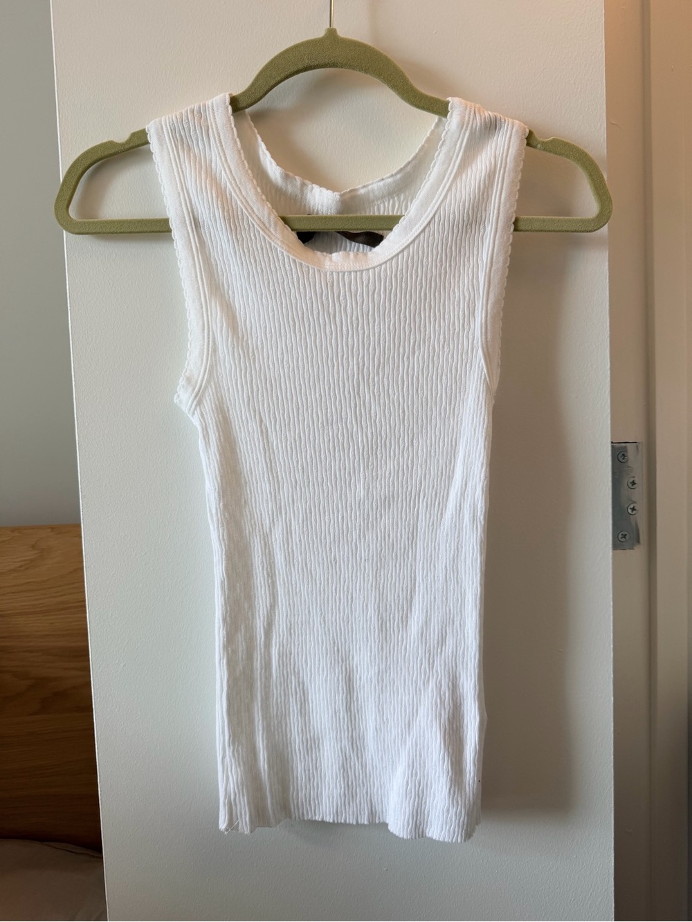 NWOT Enza Costa White Ribbed Tank